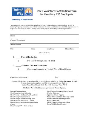 Fillable Online Voluntary Contribution Form Fax Email Print