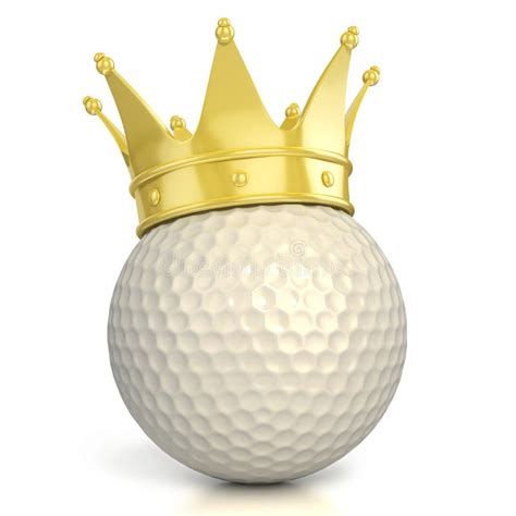 Golf Ball Vector Logo Golf Ball On Tee With Wreath And Crown Stock