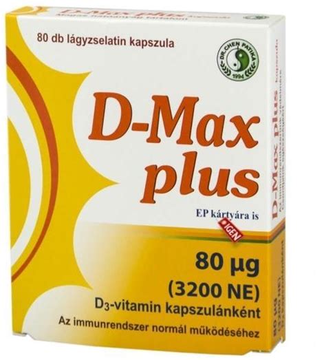 Vásárlás Dr Chen Patika D Max Plus D3 vitamin 3200NE kapszula 60 db