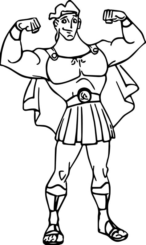 Hercules Muscles Coloring Pages Wecoloringpage