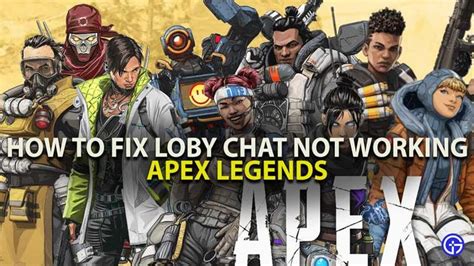 How To Fix Apex Legends Lobby Chat Not Working? | Legend, Voice chat, Fix it