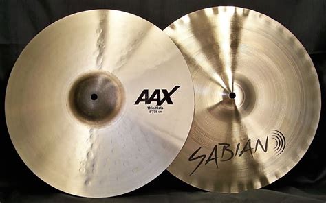 Sabian AAX 15 Thin X Celerator Hi Hat Cymbals Natural Reverb