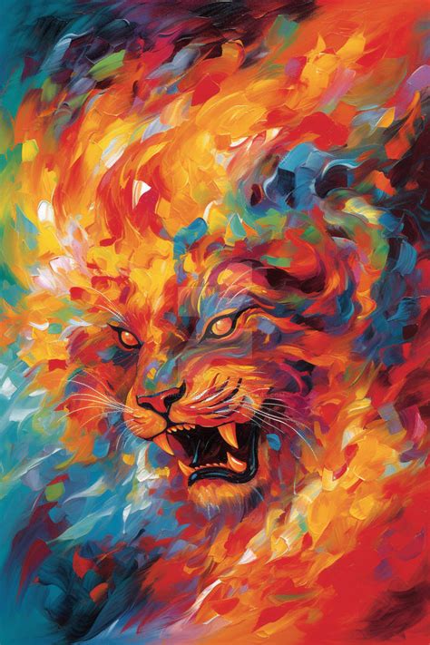 Flame-Hearted Lion: The Untamed Spirit Unleashed by MisconceptionAIArt ...