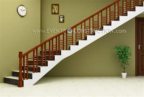 Evens Construction Pvt Ltd: simple wooden staircase design