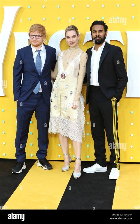 Ed Sheeran Lily James Himesh Patel Yesterday Uk Premiere