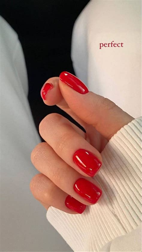 Pin By Amivgk On Nails Red Nails Red Gel Nails Gel Nails