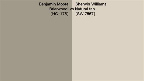 Benjamin Moore Briarwood HC 175 Vs Sherwin Williams Natural Tan SW