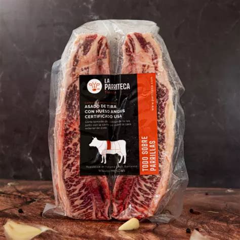 Asado De Tira Con Hueso Angus Usa Por Kilo