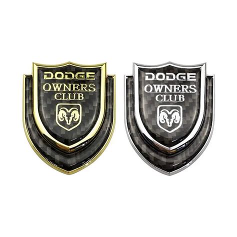 Car Dodge Logo Owners Club Shield Emblem Sticker