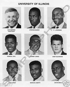 1989 ILLINOIS FLYIN ILLINI BASKETBALL 8x10 TEAM PHOTO BARDO LIBERTY GILL HENSON