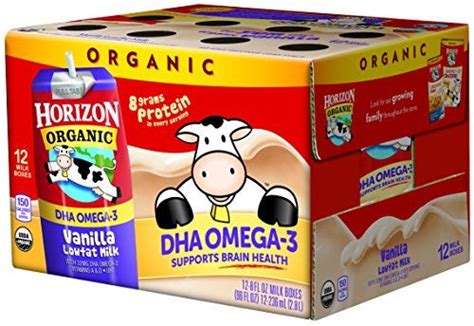 Horizon Organic Shelf Stable Low Fat Milk Boxes With Dha Omega