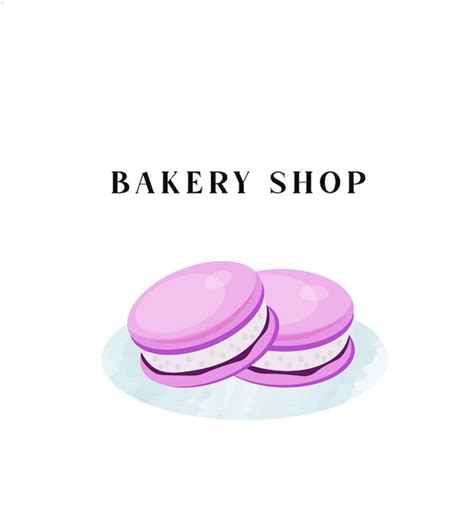 Premium Vector Macarons Logo Round Linear Logo Of Macarons Pastries