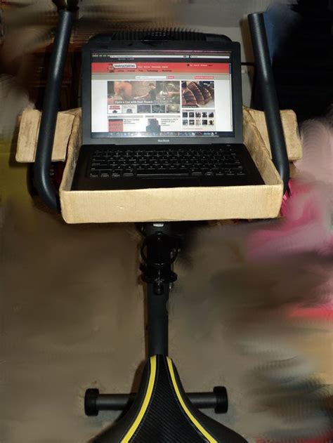 Cardboard Exercise Bike Laptop Stand No Equipment Workout Biking