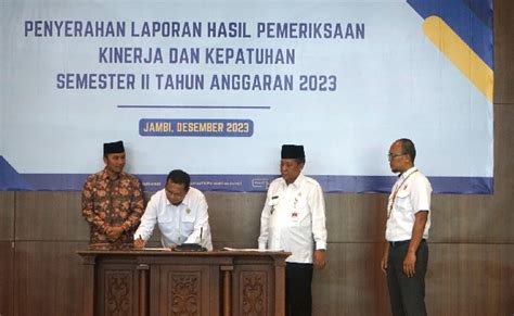 Bpk Perwakilan Provinsi Jambi Serahkan Lhp Kinerja Dan Kepatuhan