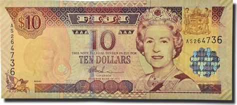 Fiji 10 Dollars 1996 Geldschein KM 98b UNZ MA Shops