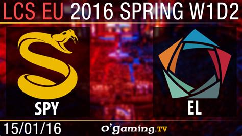 Splyce Vs Elements LCS EU Spring Split 2016 W1D2 YouTube