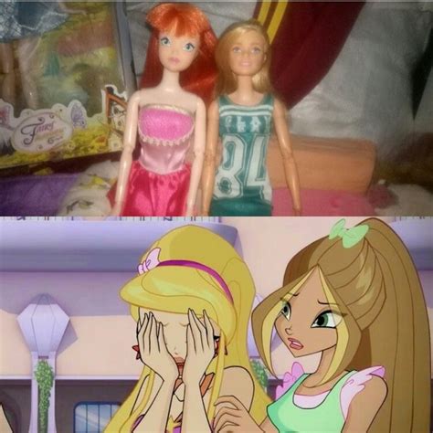 Winx Club Bloom And Barbie Vs Stella And Flora Zelda Characters Disney