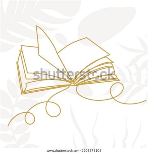 Open Book Drawing By One Continuous Stock Vector (Royalty Free ...