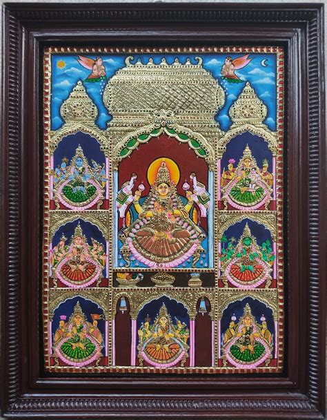 Ashtalakshmi K Gold Foil Tanjore Painting X Inches