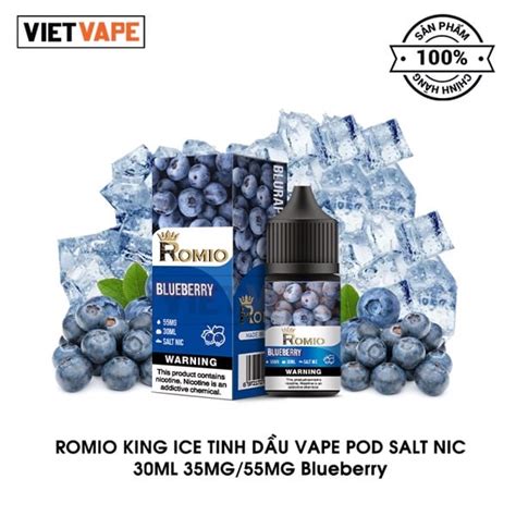 Romio King Ice Vi T Qu T Salt Nic Ml Tinh D U Vape