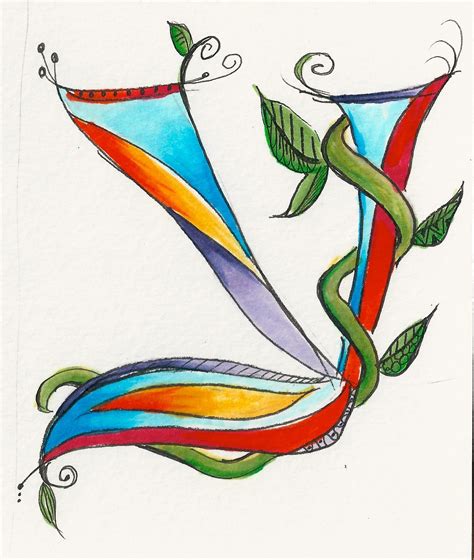 Dabbling In Whimsical Hebrew Letters Hebrew Ayin By Allison Carter