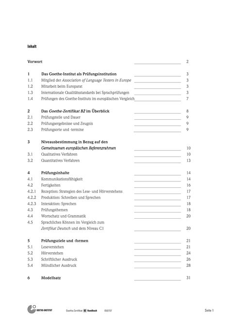 Solution Goethe Zertifikat B Prufungsziele Testbeschreibung Pdf Spj