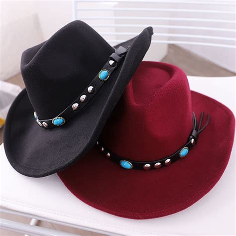 Travelwant Western Cowboy & Cowgirl Hat Pinch Front Wide Brim Style Men ...