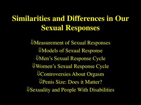 Ppt Similarities And Differences In Our Sexual Responses Powerpoint