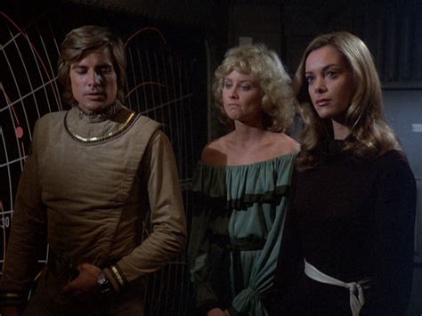 Starbuck Dirk Benedict Cassiopeia Laurette Spang And Lt Sheba Anne Lockhart Battlestar