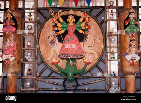 Durga Idol In West Bengal Of India Hi Res Stock Photography And Images