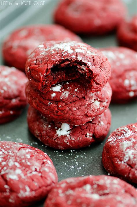 Red Velvet Crinkle Cookies