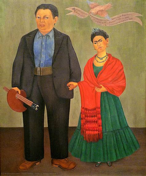 Paintings Reproductions Frida y Diego Rivera, 1931 by Frida Kahlo (Inspired By) (1907-1954 ...