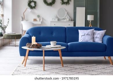 Interior Modern Living Room Blue Sofa Stock Photo 1971785195 | Shutterstock