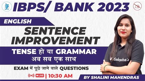 Sentence Improvement Complete Video To Ace Ibps Bank Exams