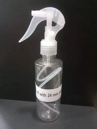 Transparent Plastic 200 ML PET SPRAY BOTTLE WITH 24 MM TRIGGER SPRAYER