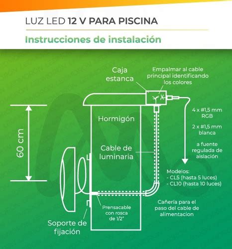 Kit Completo Luces Led Rgb Piscinas X Luz Chica Rgb Led Mor N