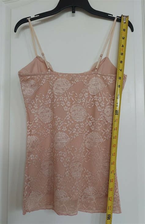 Valleygirl Womens Juniors Pink Lace Camisole Cami Tank Top Adjustable