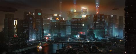 Cyberpunk 2077 Shows Off Bustling Night City Concept Art | Turn Watcher ...