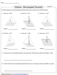 Pyramide Volume Et Section De Pyramide