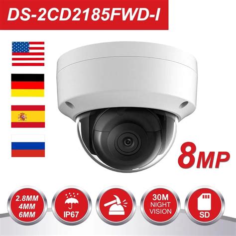 Original Hik 8mp Poe Ip Camera Ds 2cd2185fwd I Outdoor 8 Megapixel