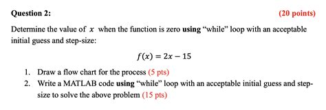 Solved Question 2 20 Points Determine The Value Of X When