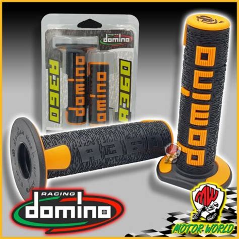 Manopole Domino Tommaselli Racing A Off Road Nero Arancione