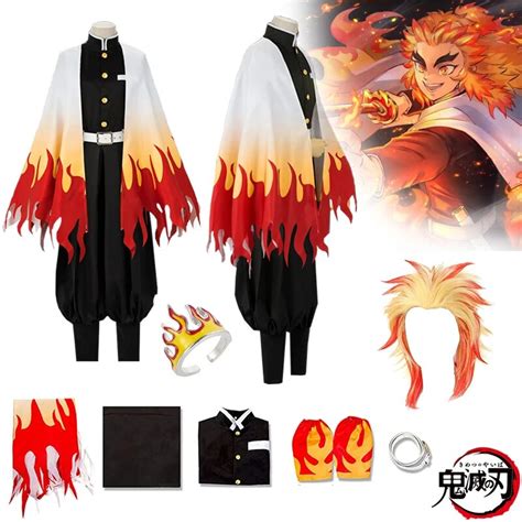 Rengoku Kyoujurou Cosplay Anime Dem Nio Slayer Cosplay Traje Kimetsu