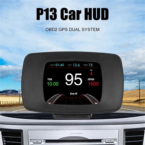 P13 Obd2 Gps Hud Car Head Up Display Digital Speedometer Brake Turbo