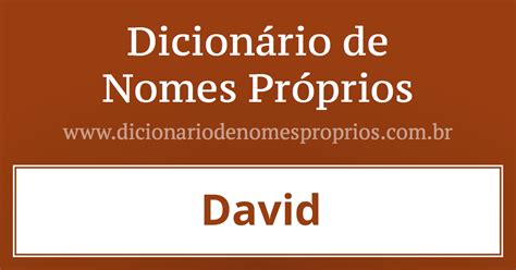 Significado Do Nome Davyd