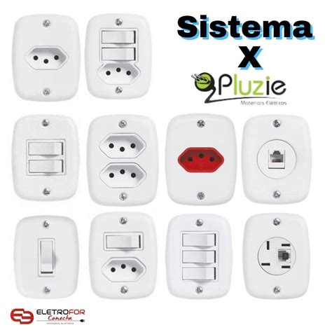 Interruptor E Tomada Sistema X Ideale Sobreplus Pluzie Shopee Brasil