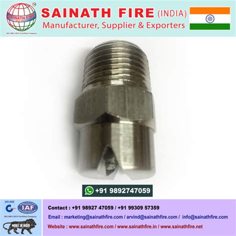 Stainless Steel Vee Jet Spray Nozzle Water Jet Nozzle At Best Price In Mumbai Sainath Fire