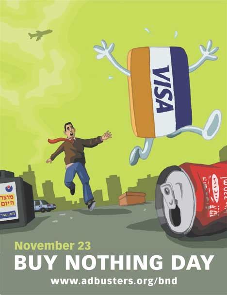 Adbusters Posters For Buy Nothing Day Postkiwi