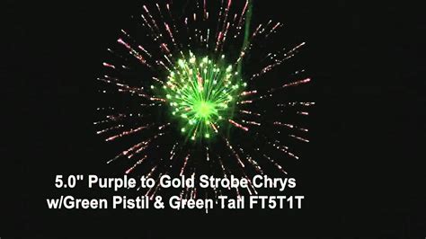 5 0 Purple To Gold Strobe Chrys W Green Pistil Green Tail FT5T1T HD