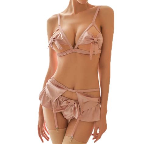 Sexy Lingerie Set For Women Hollow Heart Lolita Cute Cosplay Costumes